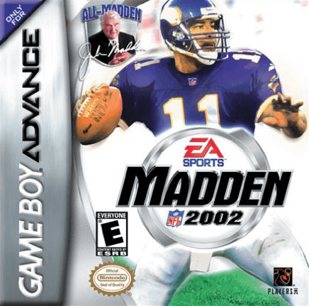 Madden 2002 box art for GameBoy Advance